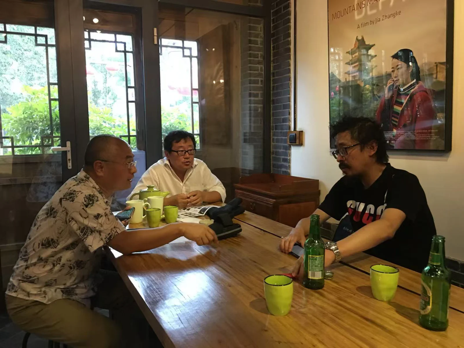 Ding Jianguo, Dean of the School of Film and Television at Shanxi University of Communication, with Greg Chen